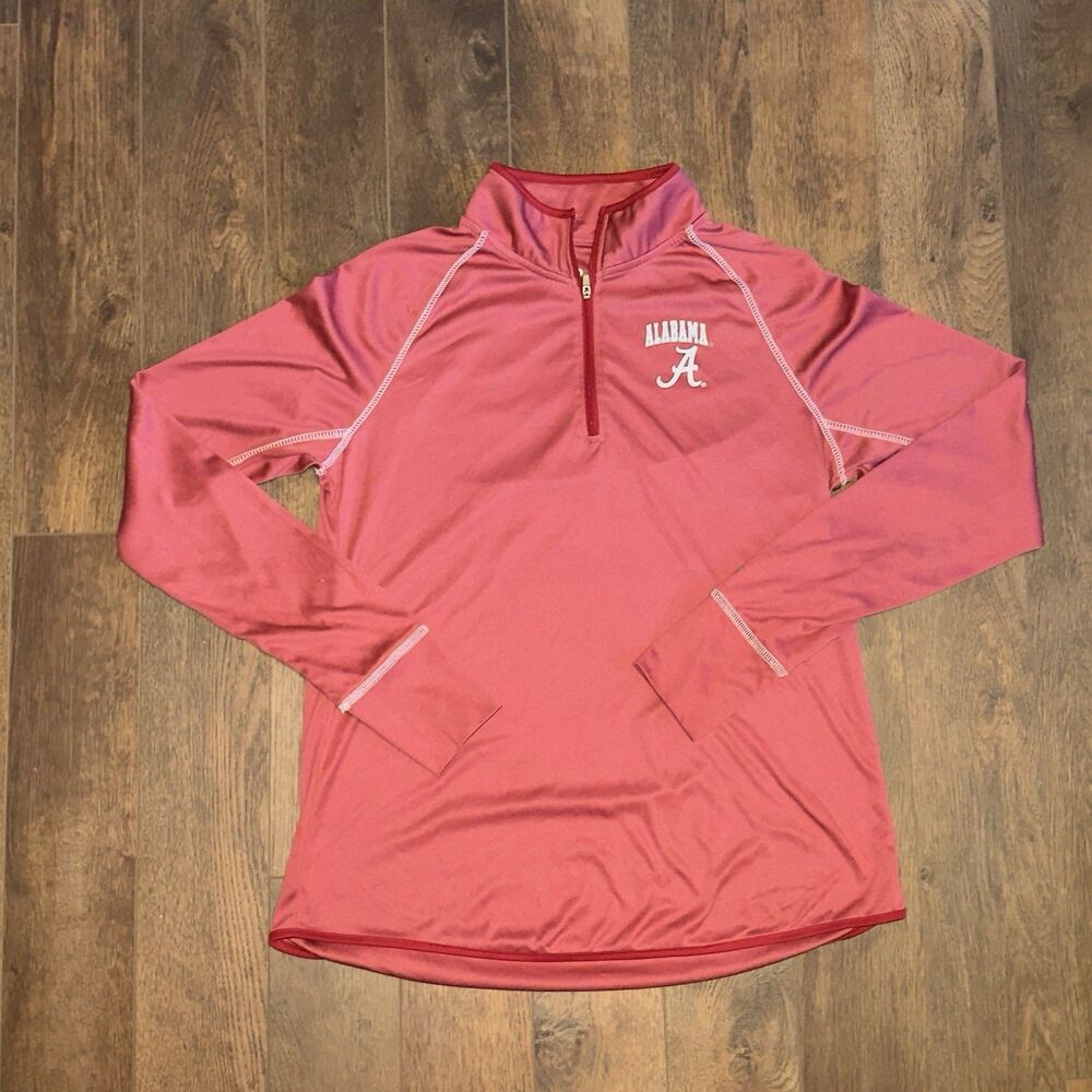Colosseum Alabama Crimson Tide Women's Lightweight Quarter Zip Crimson/White XL
